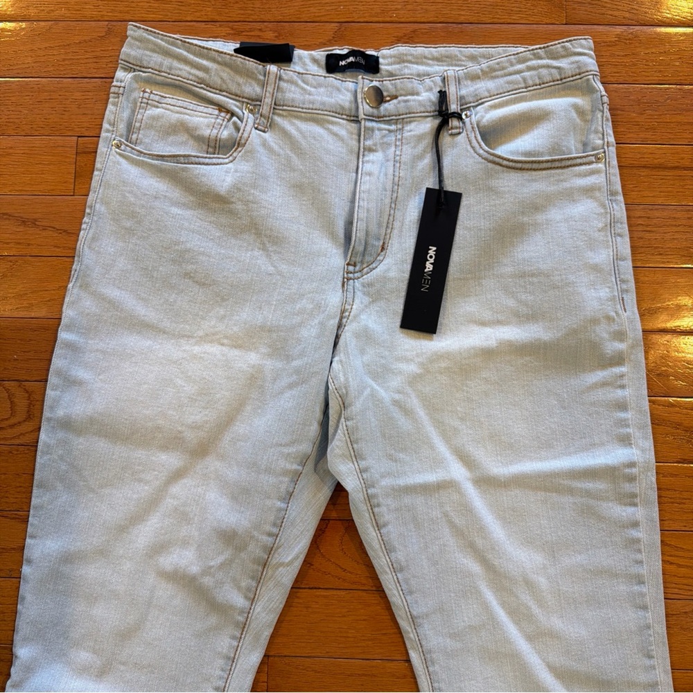 NOVA Men’s Light Blue Slim Fit Jeans 34x31 new w tags